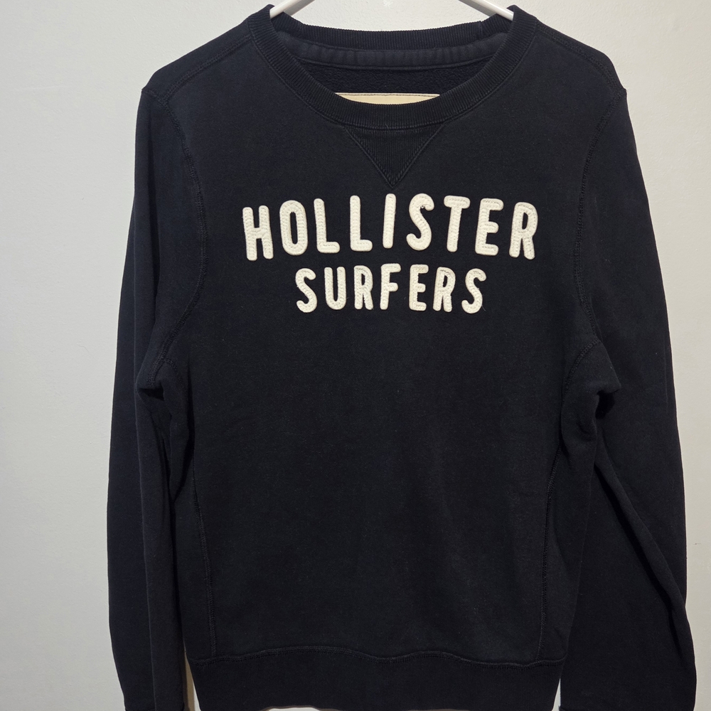 Hollister Surfers Vintage XL Black Unisex Mall Goth Sweatshirt